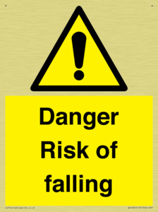 Danger Risk of falling
